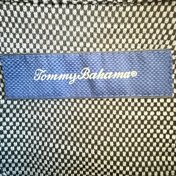 Tommy Bahama Men’s Gray Short Sleeve Polo Shirt Size L Tencel Blend - Picture 5 of 10